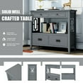 thumbnail image 6 of 36" Console Table Sofa Table with 4 Drawers and Storage Shelf Narrow Long Sofa Entryway Table for Living Room Entryway Hallway,Gray, 6 of 15