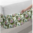 thumbnail image 2 of Botany Bed Skirt, Soft Colored Flowers with Multiple Petals Aquarelle Effect Swirly Leaves Repeating, Elastic Bedskirt Dust Ruffle Wrap Around for Bedding Decor, 4 Sizes, Multicolor, by Ambesonne, 2 of 2