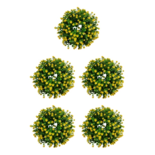 Wosthever Guirnalda de plantas artificiales, , guirnalda, aro de ratán, adorno colgante, hoja verde grande para ventana, hogar, boda, amarillo Type2 NO2