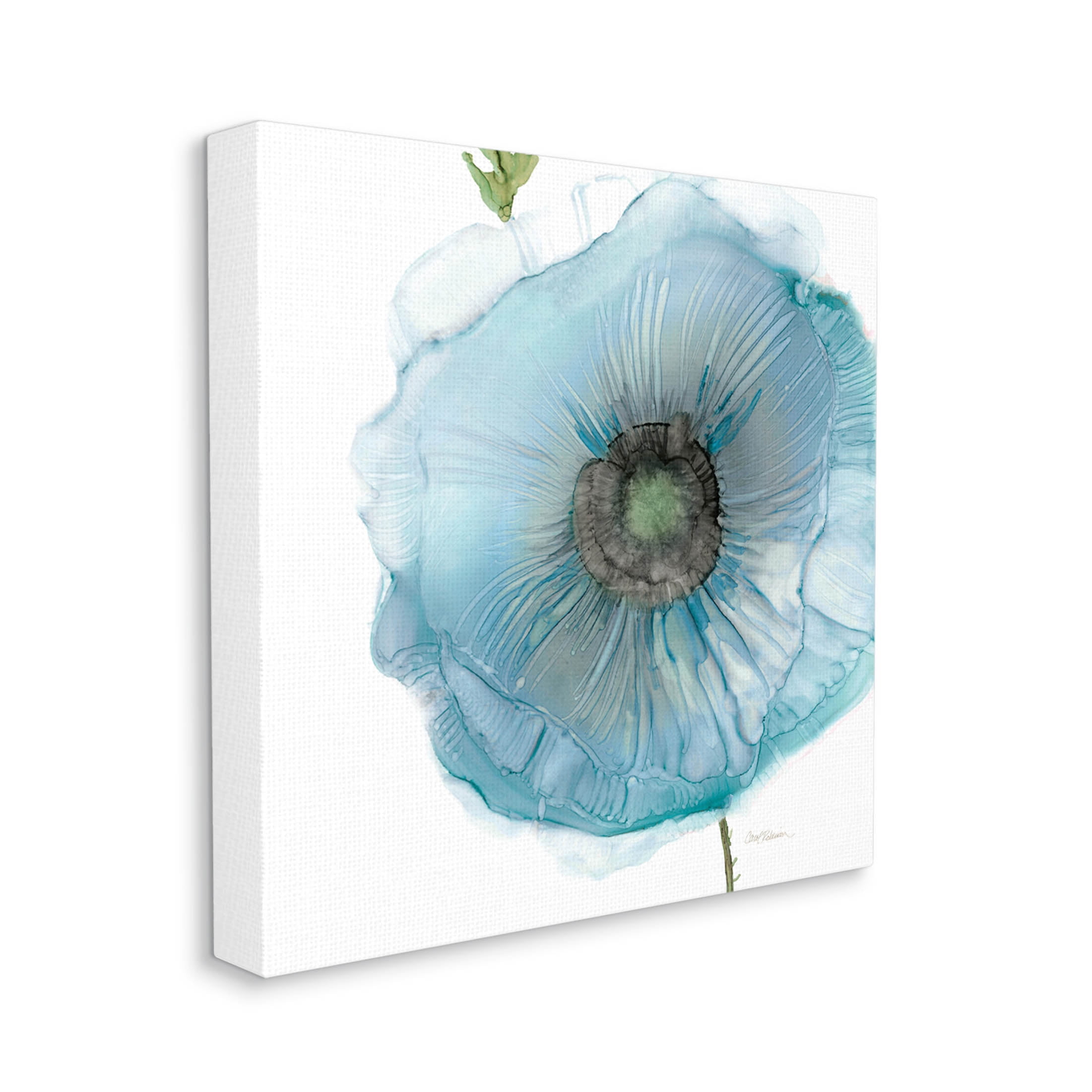Stupell Industries Modern Floral Poppy Shape Graphic Art Gallery Wrapped Canvas Print Wall Art, Design by Carol Robinson