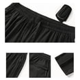 thumbnail image 6 of CONZONE Womens Silk Capri Pants Straight Leg Drawstring Elastic Waist Joggers With Zipper Pockets Realxed Fit Breathable Summer Pants For Women, 6 of 7