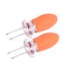thumbnail image 1 of Cateissary Pincho de maíz para barbacoa, 2 uds., tenedor de maíz, pincho de barbacoa de acero inoxidable con asas de silicona Cocina y Comedor Naranja Cateissary HA003068-03, 1 of 1