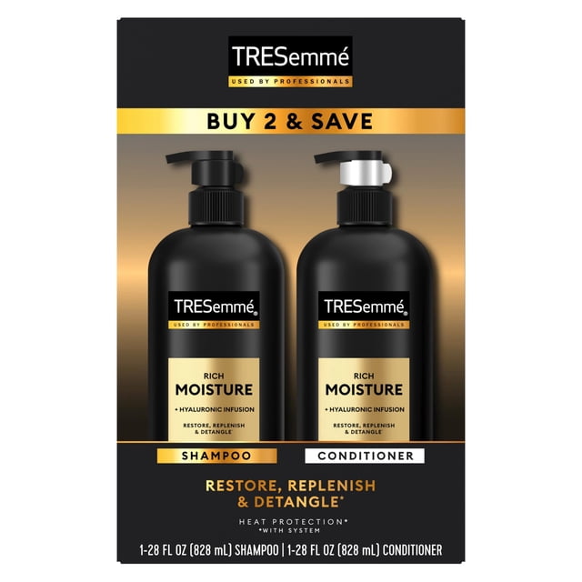 TRESemme Rich Moisture Shampoo and Conditioner Set 28 oz 2 Count