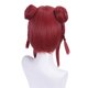 thumbnail image 3 of Peluca corta para cosplay de anime, moño doble rojo con flequillo recto, 3 of 3