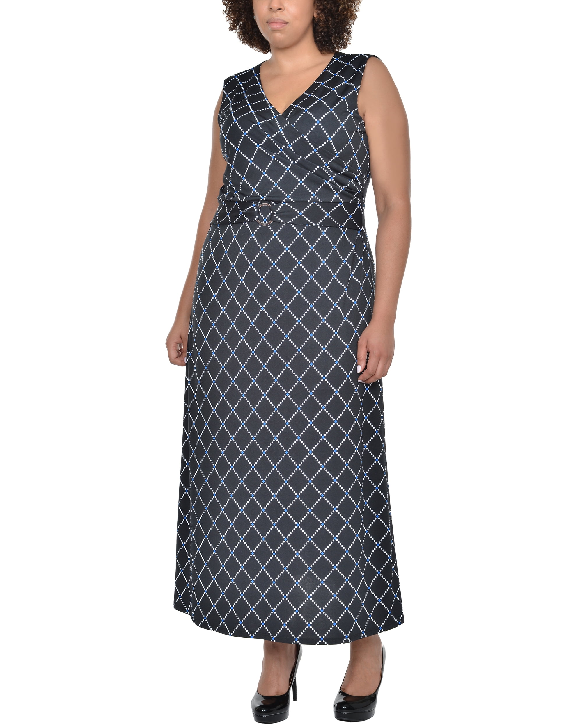 wrap front maxi dress