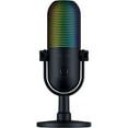 thumbnail image 1 of Razer Seiren V3 Chroma RGB USB Microphone: Stream &amp; Game Reactive Lighting - Tap-to-Mute Sensor - Condenser Mic, XSplit - Black (Renewed), 1 of 8