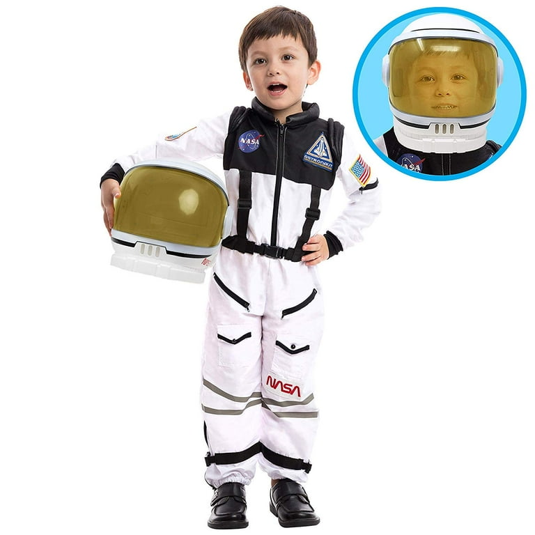 Syncfun Astronaut Costume with Helmet for Kids Toddler Boys Halloween Dress Up Party and Roly Play Cosplay 3 14 Years Walmart
