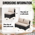 thumbnail image 4 of JOYURE 2 pieces Patio Furniture Set,Wicker Conversation Sofa,Beige, 4 of 7