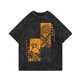 thumbnail image 1 of Camiseta con estampado de anime Vinland Saga, manga corta, corte holgado, cuello redondo, estilo vintage, para verano, con lavado exclusivo, 1 of 4