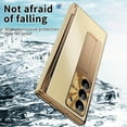 thumbnail image 7 of Elehold for Samsung Galaxy Z Fold 7 Case with S Pen & Pen Holder, Aluminum Alloy Shockproof Rugged Case Hinge Protection Screen Protector Kickstand, Gold+Dark Gold, 7 of 7