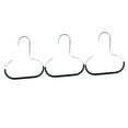 thumbnail image 2 of 3x perchas de anillo para bufanda, soportes de almacenamiento, fácil acceso, de cinturón versátiles resistentes al desgaste, organizadores Negro, 2 of 8