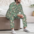 thumbnail image 7 of Fotbe Mushrooms And Rainbows Pattern Long Sleeve Pajama Set for Men,Sleepwear Set,2-piece Loungewear Set,Soft PJs Comfy Nightwear with Pockets-XX-Large, 7 of 7