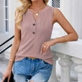 thumbnail image 5 of ameIAEA Sleeveless Button Up Shirts for Women V Neck Solid Color Summer Dressy Tops Hollow Out Casual Blouse, 5 of 5