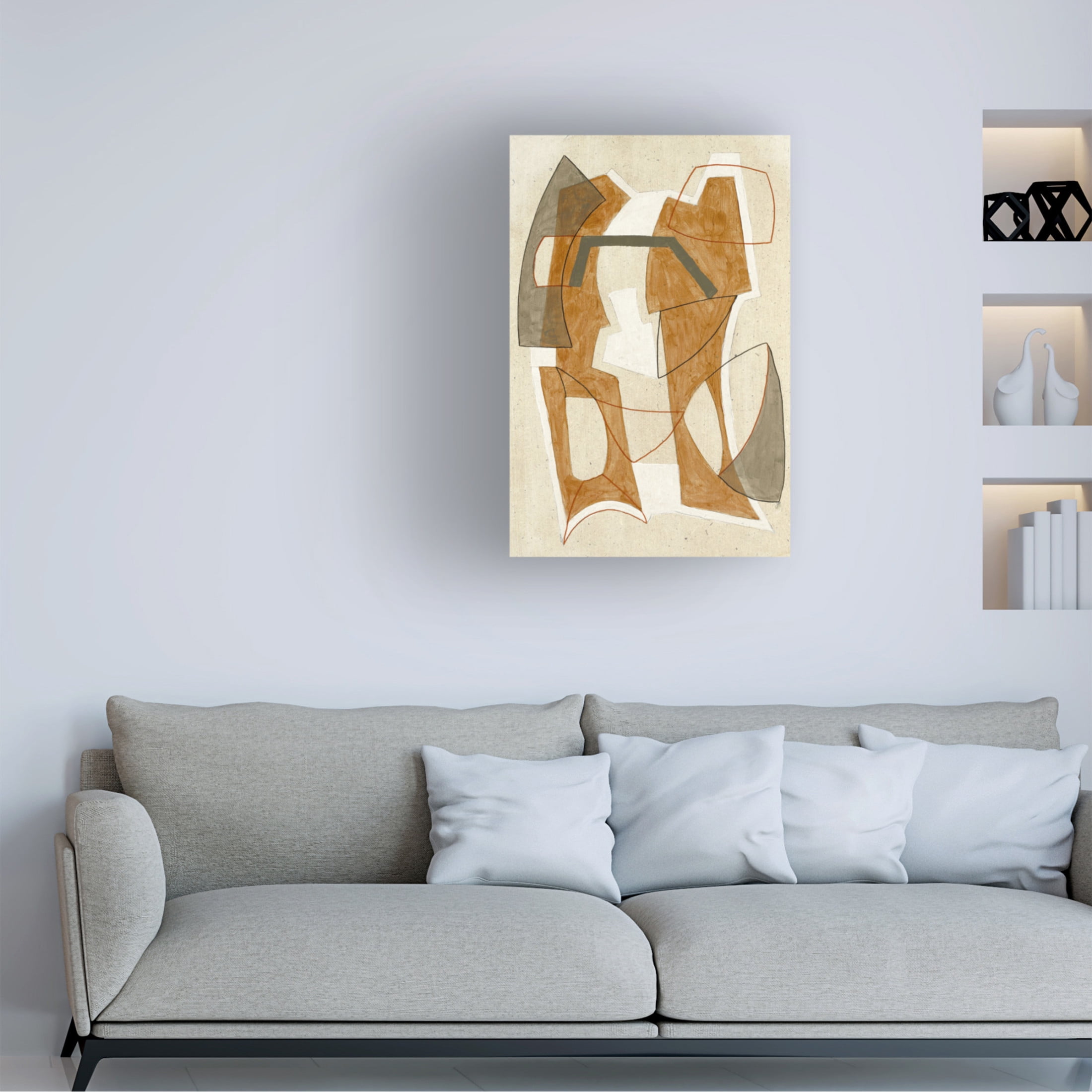 Canvas Wall Art - Incado 'Mid Cent Rust' Wall Art for Living Room, Bedroom, or Office Décor by Trademark Fine Art - 22 x 32 Inches