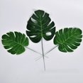 thumbnail image 3 of Cheers 2Pcs Artificial Tropical Monstera Leaves Wedding Party Home Table Decoration, 3 of 7