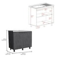 thumbnail image 3 of Miekor Furniture Napoles 2 Utility Sink with Cabinet, Stainless Steel Countertop, Interior Shelf 0309, 3 of 7