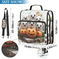 thumbnail image 5 of 3 Ring Zipper Binder with Shoulder Strap Waterproof Trapper Keeper 2 Inch D-Ring 500 Sheets Capacity Lovely Ghosts Sit on Pumpkins, 5 of 7