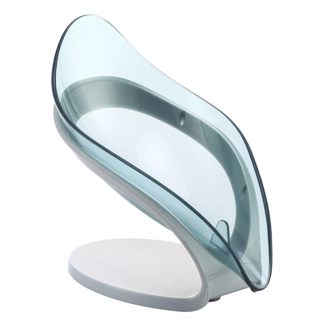 Bearachild Soporte en forma de hoja Herramienta de limpieza de esponja Soporte de escurridor Escurridor de esponja de cocina Bandeja para platos, azul Type3 NO3 Bearachild HA000293-01B