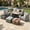 Dark Gray, variant on ODELIO 7-Piece All-Weather Willow Outdoor Conversation Set, 55000 BTU Fire Pit Table, Multifunctional Patio Set for Porch, Terrace & Backyard