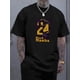 thumbnail image 1 of Ball - Mamba 24 Tribute Emblem Men's T-Shirt - Black & Purple Graphic Print, Casual Round Neck Short Sleeve Tee, Fashionable Summer Travel & Daily Wear, Bold Print, Sleek Fit, 1 of 6