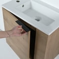 thumbnail image 3 of Miniyam 22" Bathroom Vanity Sink Combo for Small Space, Wall Mounted Cabinet Set, Oak, 3 of 8