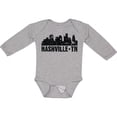 thumbnail image 3 of Inktastic Nashville Skyline Grunge Boys or Girls Long Sleeve Baby Bodysuit, 3 of 5