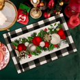 thumbnail image 2 of 4PCS Xmas Trees Snow Pink Christmas Placemats Winter Table Mats E, 2 of 5