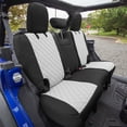 thumbnail image 2 of For Jeep Wrangler JK 4DR 2018-2023 FH Group Neoprene Custom Fit Car Seat Covers Rear Set - White, 2 of 5