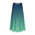 thumbnail image 7 of Maxi Skirts for Women with Slit New Womens Boho Skirt Casual Trendy Drawstring High Waist Soft Beach Outfits Loose Lounge Summer Vacation Clothes Mint Green S, 7 of 7