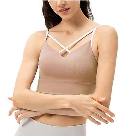 

TFDZ Women s Sports Bras Workout Bras For Women Women s Sports Yoga Bra Beautiful Back Sports Underwear Wearing Fitness Yoga Clothes Beige