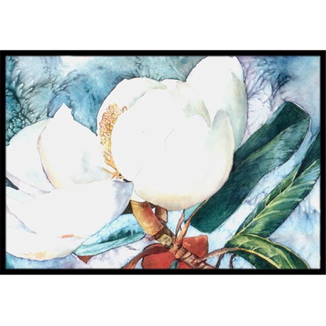 Fleur - Magnolia Tapis d'Intérieur Ou d'Extérieur - 18 x 27 Po.