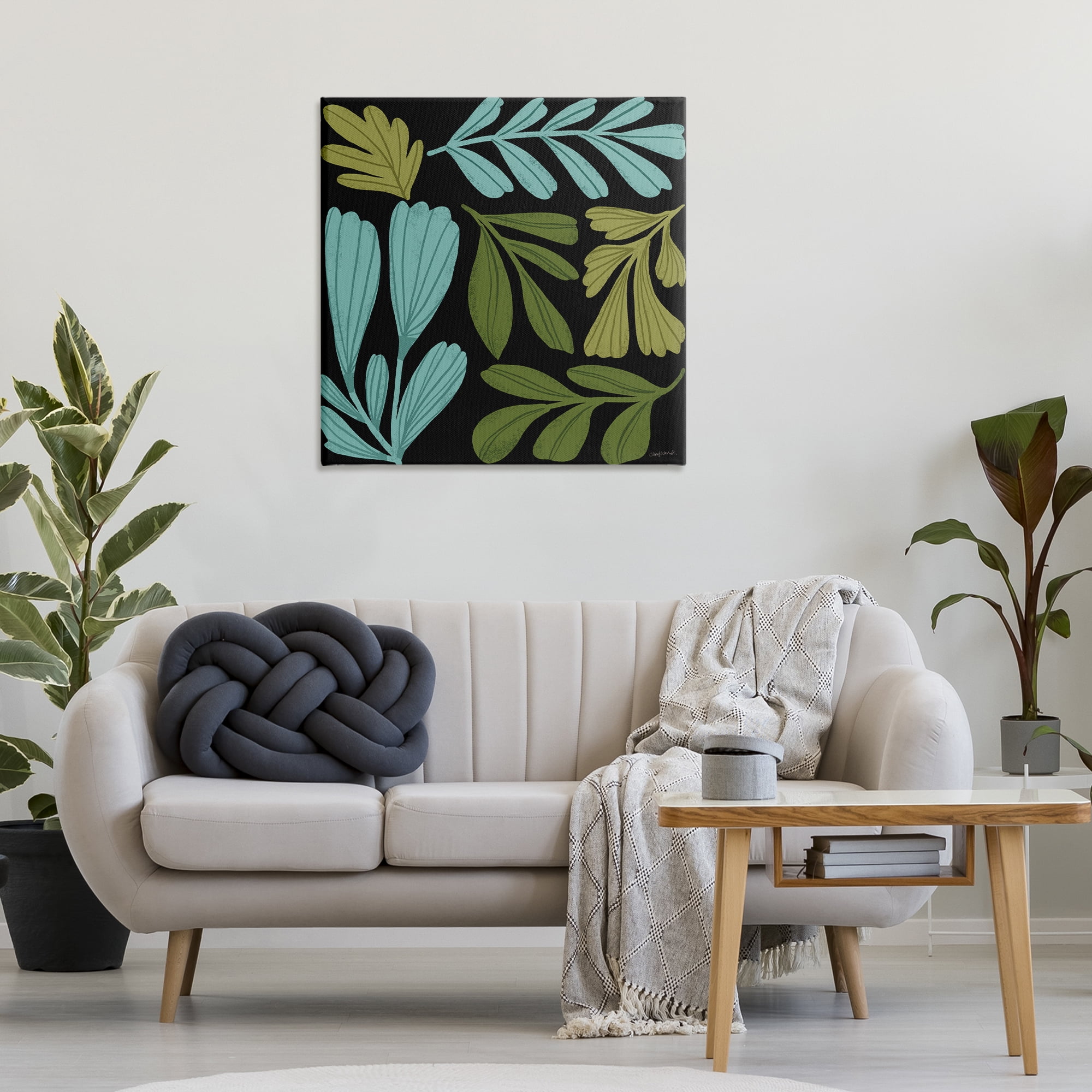 Stupell Industries Varied Leaves Collage Plants & Flowers Painting Wrapped Canvas Art Print Wall Art, 30 x 30