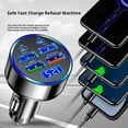 thumbnail image 6 of Multi-Port Car Charger, 2PD Ports and 4USB Ports Fast Charge Cigarette Lighter Plug Adapter, 6 of 15