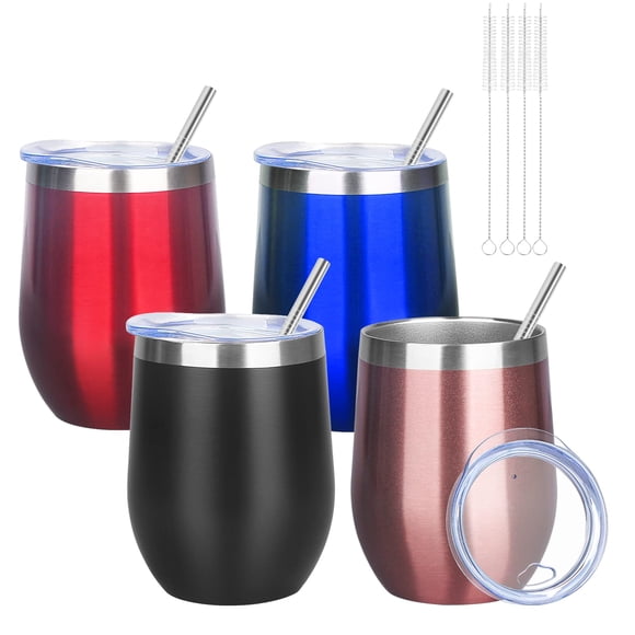 Vasos para Vino YEBTS Life 350 mL Pack de 4 Acero Inoxidable