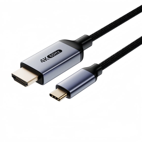 USB-C to HDMI Cable 10Ft [4K@60Hz] High-Speed USB Type C to HDMI 2.0 Braided Cord (Thunderbolt 3/4 Compatible) for iPhone 15 Series,MacBook Pro/Air,iPad Pro,Galaxy S8 to S23