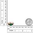 thumbnail image 3 of Gem Stone King 18K Rose Gold Plated Silver Green Nano Emerald and Black Onyx 3 Stone Engagement Ring for Women (1.37 Cttw, Gemstone May Birthstone, Available in Size 5, 6, 7, 8, 9), 3 of 3