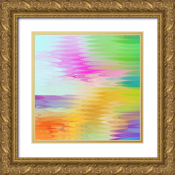 Auda, Christine 20x20 Gold Ornate Wood Framed with Double Matting Museum Art Print Titled - Positive Flow