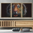 thumbnail image 3 of wall26 Framed Canvas Print Wall Art Set Spray Paint Style Jungle Tiger Graffiti &amp; Street Art Comic Book Illustrations Modern Art Urban Portrait for Living Room, Bedroom, Office - 16"x24&quot, 3 of 5