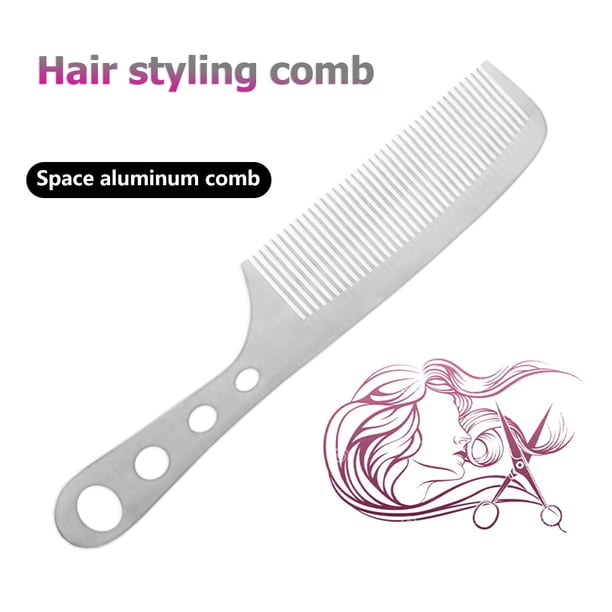 Peine antiestático de aluminio espacial Peluquería Cepillo para el cabello Peine para cortar el cabello