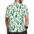 thumbnail image 2 of Wukai Cactus Plants1 Print Men's Short-Sleeved Mesh T-Shirt,Quick-Dry Short Sleeve Workout T-Shirt-X-Large, 2 of 8