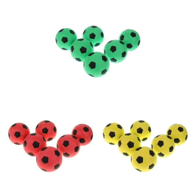 18 piezas softball pelota de juguete de fútbol pelota de tenis de fútbol pelota deportiva para y mascotas, 3 Colors perfke Esponja EVA Bouncy Balls