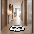 thumbnail image 6 of Beautynvta Cute Skull Shaped Doormat, Soft Plush Entryway Rug, Non-Slip Absorbent Door Rug for Indoor Outdoor Bathroom Porch Decor, 6 of 7