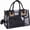 Black, variant on 2 count Clear Handbag Purse PVC Tote  Top-handle Bag Women Small Transparent Satchel