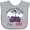 AC-Heather Grey, variant on Inktastic Little Sailboat 1st Birthday Boys Baby Bib