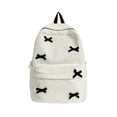 thumbnail image 2 of Backpack for School Backpack with Bow Accents, Lightweight Casual Daypack, Travel Backpack for Everyday Use (White), 2 of 4
