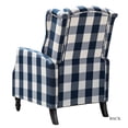 thumbnail image 3 of 14 Karat Home Celia Comfortable Manual Recliner with Wingback in Navy, 3 of 10