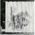 thumbnail image 4 of Ambesonne Italy Shower Curtain, Colosseum Rome Sketch, 69"Wx70"L, Beige Black, 4 of 5