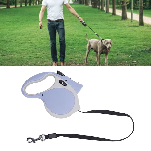 Dog Leash, Fashionable Automatic Telescopic Tractor Dog Tape with Flashlight Adjustable Retractable Outdoor Dog Leash with Comfortable Handle for Small Medium Dogs