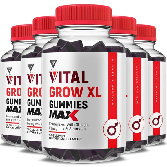 (5 Pack) Vital Grow XL Max Gummies VitalGrow XL Max Supplement (5 Month Supply)