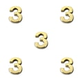 thumbnail image 3 of maskred House Numbers for Outside Simple Style Numerical Signs Sign Exquisite Number Mark Accessories Number Mark Marking Accessory Number 3 5PCS, 3 of 6